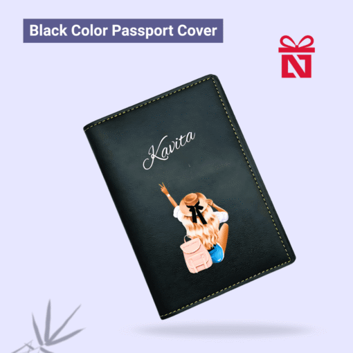 Personalized vegan leather passport cover for women – stylish and eco-friendly travel companion