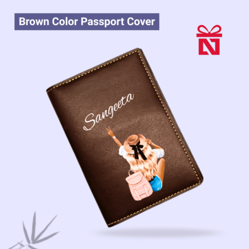 Personalized vegan leather passport cover for women – stylish and eco-friendly travel companion
