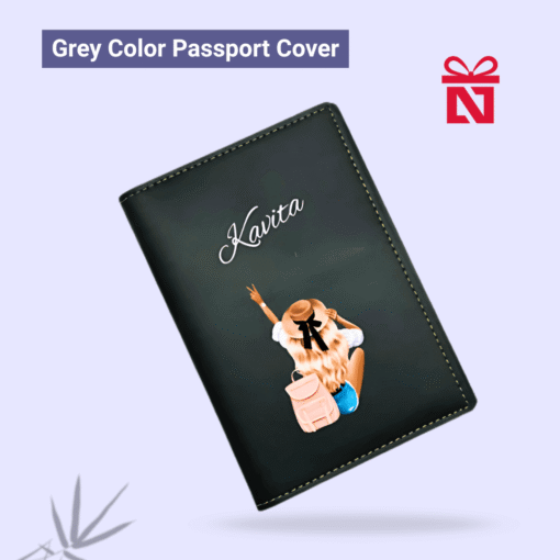 Personalized vegan leather passport cover for women – stylish and eco-friendly travel companion