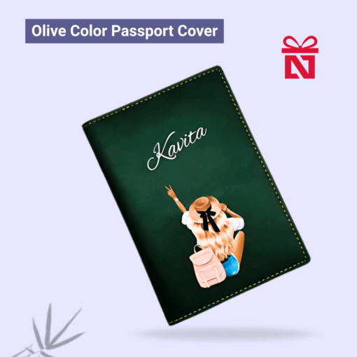 Personalized vegan leather passport cover for women – stylish and eco-friendly travel companion