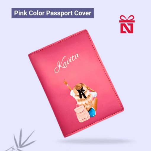Personalized vegan leather passport cover for women – stylish and eco-friendly travel companion