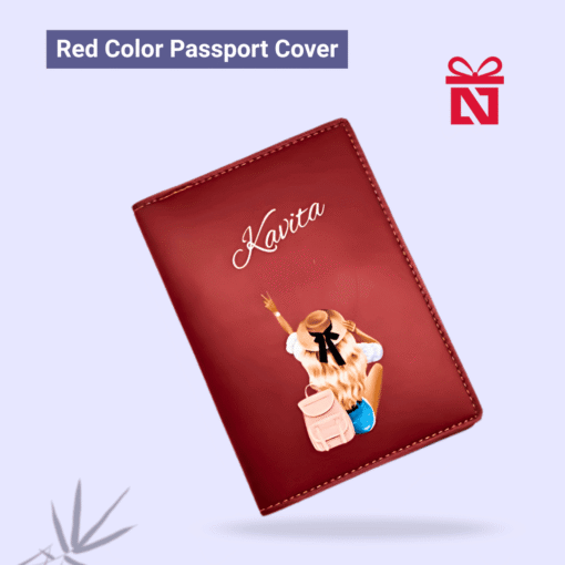 Personalized vegan leather passport cover for women – stylish and eco-friendly travel companion
