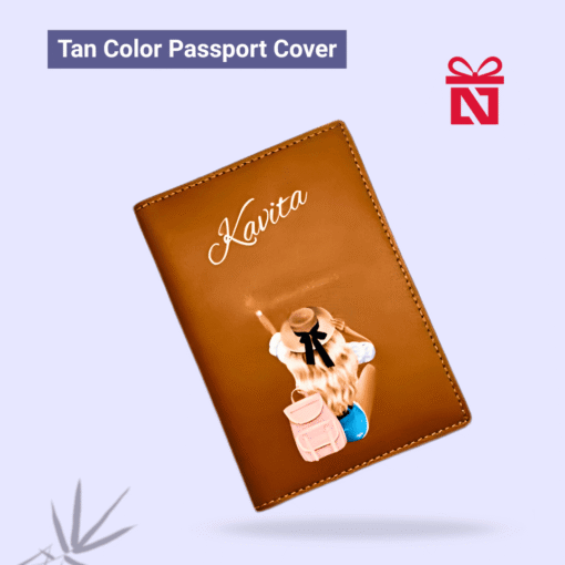 Personalized vegan leather passport cover for women – stylish and eco-friendly travel companion