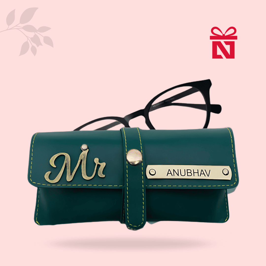 Luxury faux leather eyewear case – personalized and customized protective case for glasses or sunglasses