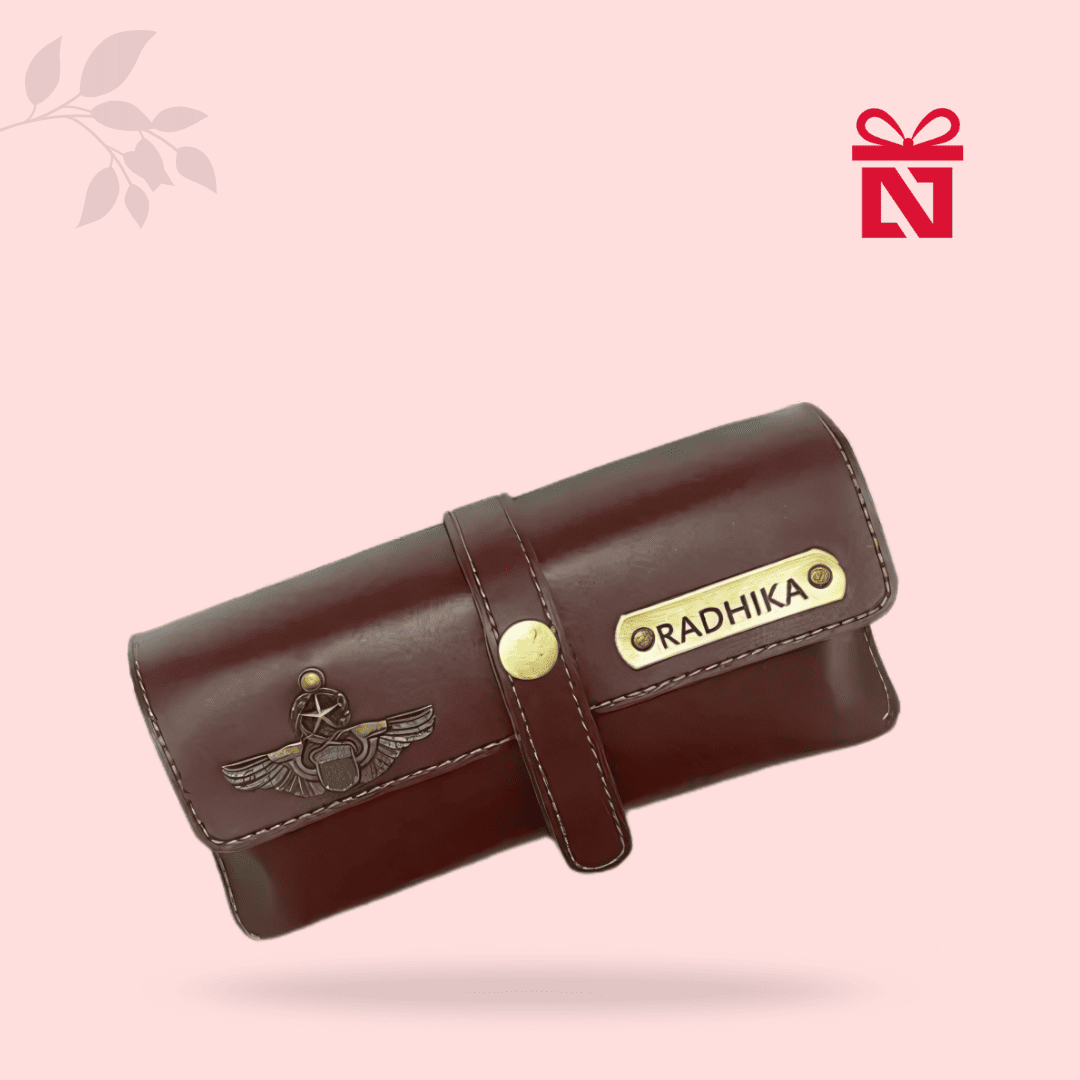 Luxury faux leather eyewear case – personalized and customized protective case for glasses or sunglasses