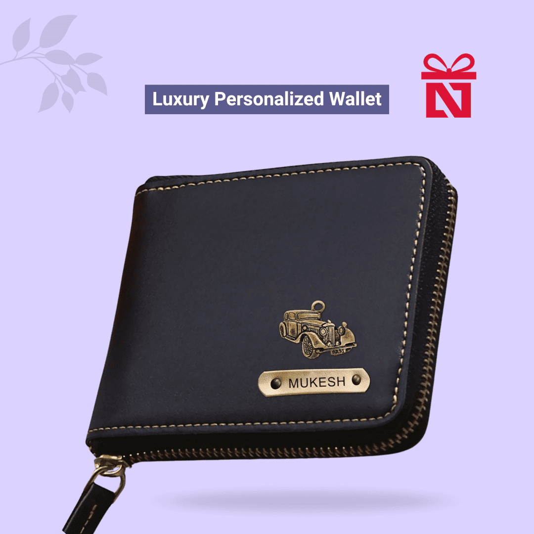 Blue Luxury Personalized Wallet For Men & Women With Elegant Charm