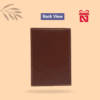 Personalized brown passport cover with name and charm – an elegant and stylish travel essential
