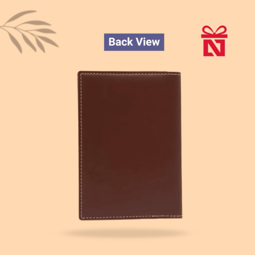 Personalized brown passport cover with name and charm – an elegant and stylish travel essential