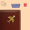 Personalized brown passport cover with name and charm – an elegant and stylish travel essential