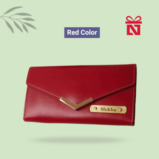 Personalized women’s wallet with name and charm – elegant custom gift for her