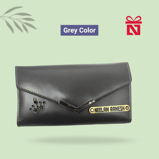 Personalized women’s wallet with name and charm – elegant custom gift for her