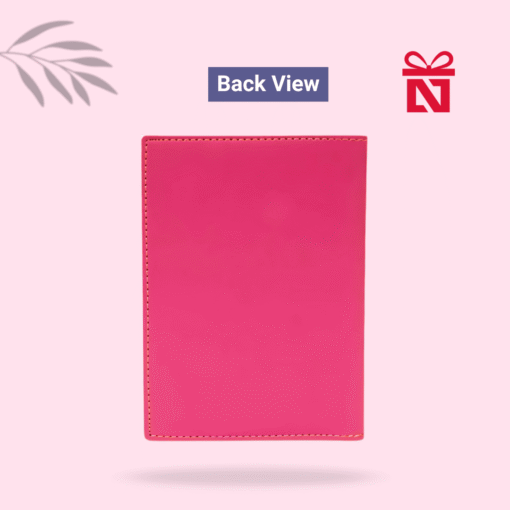 Pink travel passport cover – customized with name and charm for elegant travel style for her