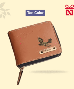 Tan Luxury Personalized Wallet For Men & Women With Elegant Charm