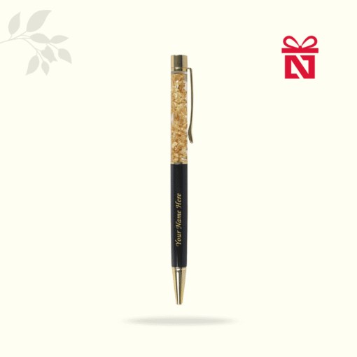 Luxury glitter pen with custom name engraving – personalized gift for corporate and festive occasions