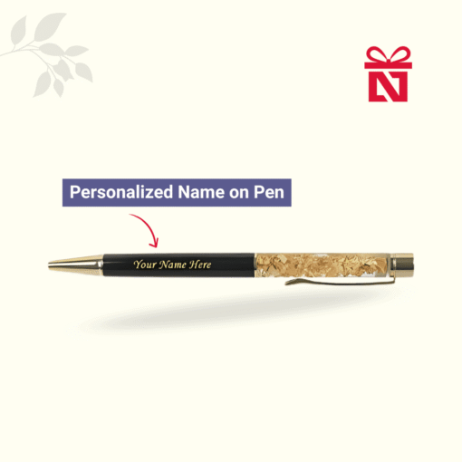 Luxury glitter pen with custom name engraving – personalized gift for corporate and festive occasions