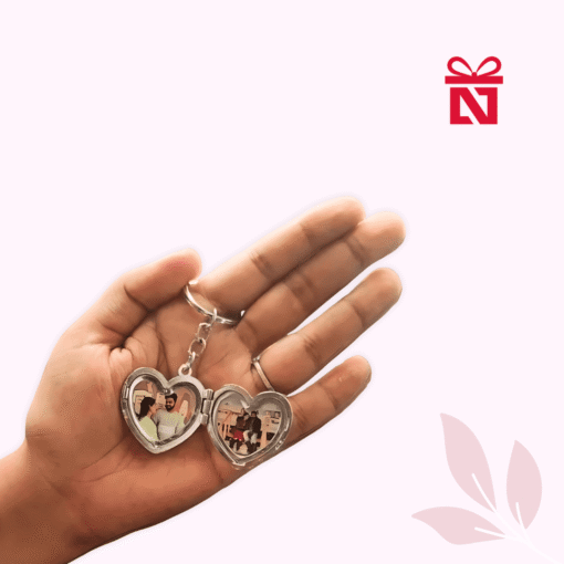 Personalized heart-shaped stainless steel keychain for couples – special romantic gift