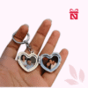 Personalized heart-shaped stainless steel keychain for couples – special romantic gift