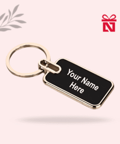 Personalized metal keychain with custom name – ideal gift for friends, family, and corporate gifting