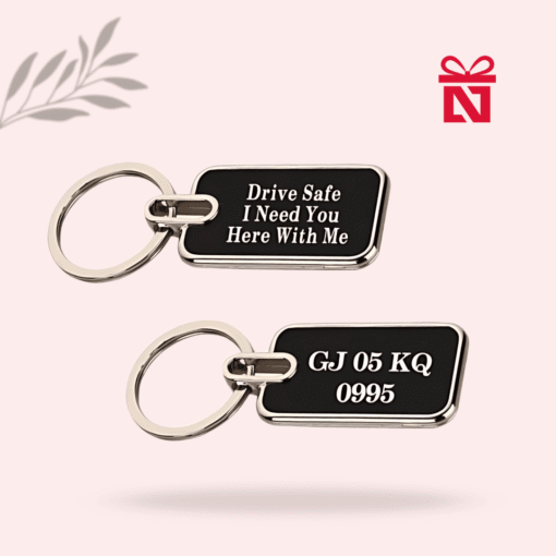 Personalized metal keychain with custom name – ideal gift for friends, family, and corporate gifting