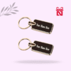 Set of 2 personalized metal keychains with custom name engraving – ideal gift for friends, family, and corporate gifting