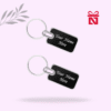 Set of 2 personalized metal keychains with custom name engraving – ideal gift for friends, family, and corporate gifting