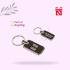 Set of 2 personalized metal keychains with custom name engraving – ideal gift for friends, family, and corporate gifting