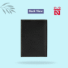 Premium black passport cover personalized with name and charm – sleek and elegant travel essential