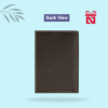 Signature grey passport cover personalized with name and charm – stylish and functional travel accessory