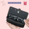 Black Luxury Faux Leather Eyewear Case Customized For You