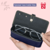 Blue Luxury Faux Leather Eyewear Case Customized For You