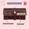 Brown Luxury Faux Leather Eyewear Case Customized For You