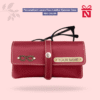 Red Luxury Faux Leather Eyewear Case Customized For You