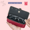 Red Luxury Faux Leather Eyewear Case Customized For You