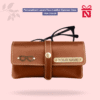 Tan Luxury Faux Leather Eyewear Case Customized For You