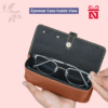 Tan Luxury Faux Leather Eyewear Case Customized For You