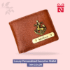 Tan Luxury Personalized Executive Wallet Premium Design With Name & Charm Personalization
