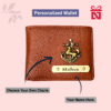Tan Luxury Personalized Executive Wallet Premium Design With Name & Charm Personalization
