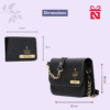 Black Personalized Leather Wallet For Men And Stylish Sling Bag For Women Personalized Gift Set