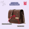 Brown Personalized Leather Wallet For Men And Stylish Sling Bag For Women Personalized Gift Set