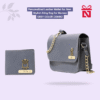 Grey Personalized Leather Wallet For Men And Stylish Sling Bag For Women Personalized Gift Set