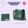 Olive Personalized Leather Wallet For Men And Stylish Sling Bag For Women Personalized Gift Set