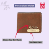 Tan Personalized Leather Wallet For Men And Stylish Sling Bag For Women Personalized Gift Set