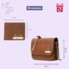Tan Personalized Leather Wallet For Men And Stylish Sling Bag For Women Personalized Gift Set
