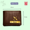 Brown Premium Croco Pattern Wallet For Men Personalized With Name & Charm