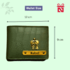 Olive Premium Croco Pattern Wallet For Men Personalized With Name & Charm