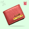 Pink Premium Croco Pattern Wallet For Men Personalized With Name & Charm