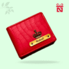 Red Premium Croco Pattern Wallet For Men Personalized With Name & Charm