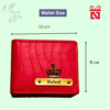 Red Premium Croco Pattern Wallet For Men Personalized With Name & Charm