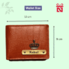 Tan Premium Croco Pattern Wallet For Men Personalized With Name & Charm