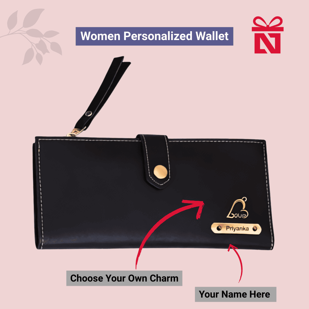 Black Premium Customized Clutch For Women Customized For Her